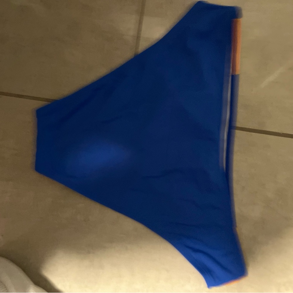 Cupshe Women's Blue and Orange Bikini Set - Picture 3 of 4